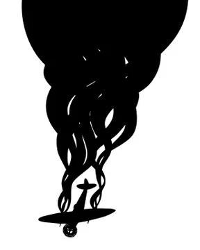 Fighter plane shot down Illustrazione stock