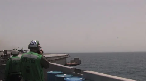 Fighter plane take off. Stock Footage 53867371