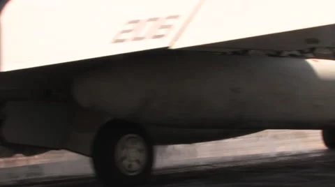 Fighter plane takes off. Stock Footage 53869088