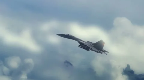 Fighter Planes Flying - CG Stock Footage 66233326