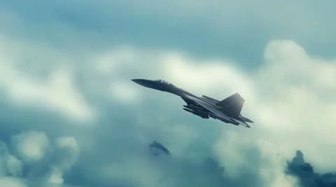 Fighter Planes Flying - CG Stock Footage 66278676