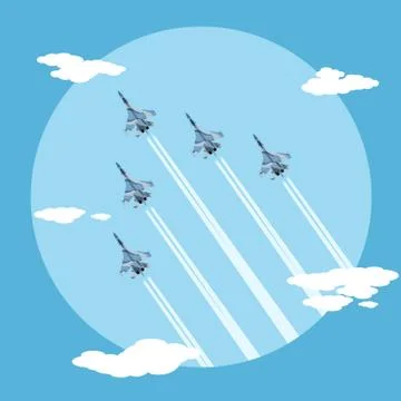 Fighter planes Stock Illustration