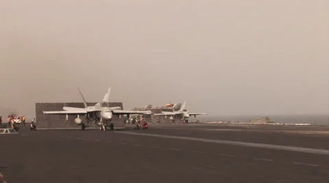 Fighter planes take off. Stock Footage 53860934