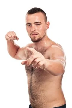 Fighter pointing at you Stock Photos