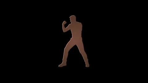 Fighter releasing energy blast vfx sequence on black background Stock Footage 320775417