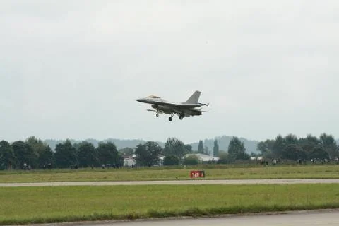 The fighter on runway Stock Photos