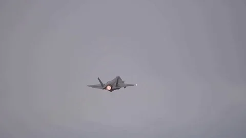 Fighter in the sky, rapidly climbing Video stock 120369547