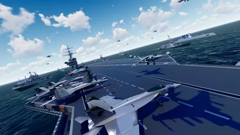 Fighter take-off operation Stock Footage 193982876