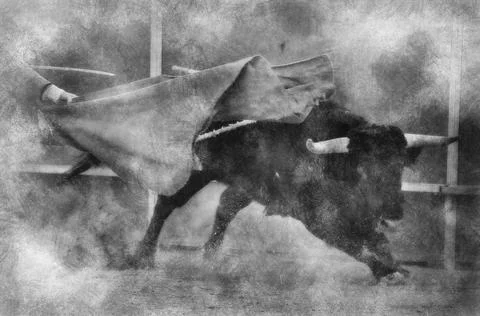 Fighting bull Stock Illustration