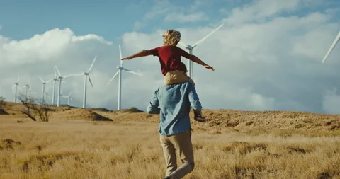 Fighting Climate Change One Wind Turbine at a Time Stock Footage 150157503