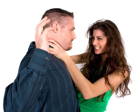 Fighting couple Stock Photos