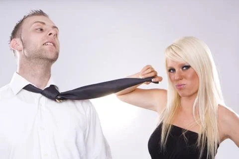 Fighting couple Stock Photos