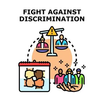 Fighting for equality, justice, and human rights concept Stock Illustration