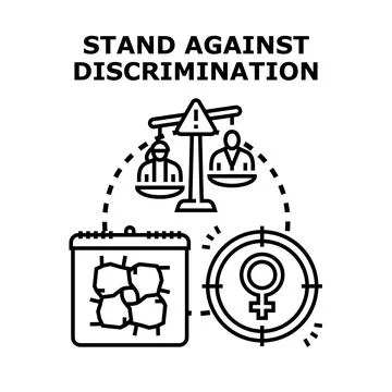 Fighting for equality, standing against discrimination Stock Illustration