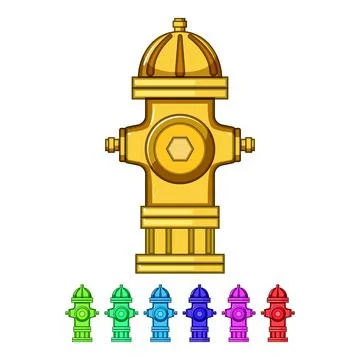 Fighting fire hydrant cartoon vector graphic Stock Illustration