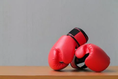 Fighting gloves isolated on white background Stock Photos