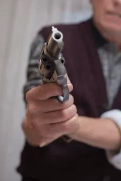 Fighting with a gun Stock Photos