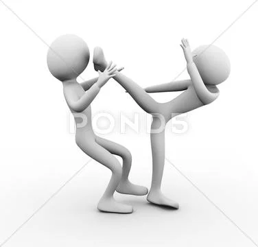 Fighting Stock Illustration