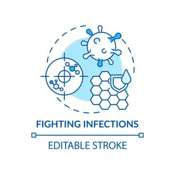 Fighting infections concept icon Stock Illustration