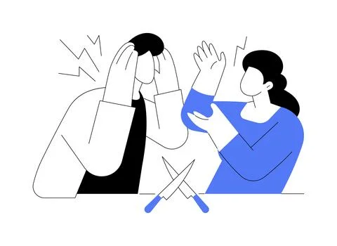 Fighting isolated cartoon vector illustrations. Ilustración de archivo