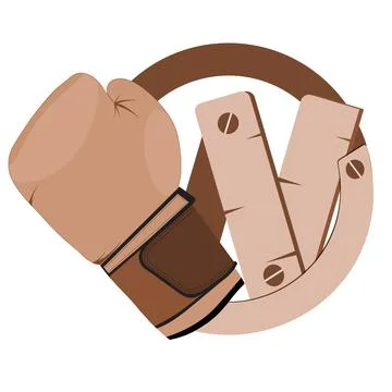 Fighting logo desing isolated on white background Stock Illustration