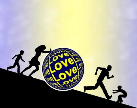 Fighting for Love Illustrazione stock