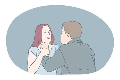 Fighting, Misunderstanding, problems in communication concept Illustrazione stock