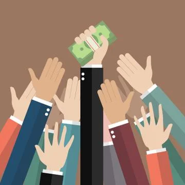 Fighting for money Stock Illustration