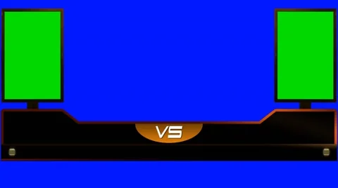Fighting Opponents Tournament Lower Third Super on a Blue Screen Background Stock Footage 56565076