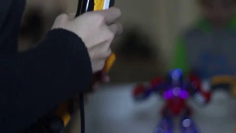 Fighting robots Stock Footage 81790224