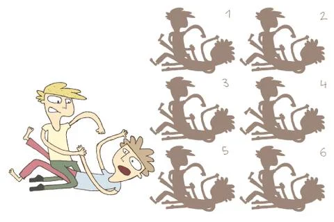 Fighting Shadows Visual Game Stock Illustration