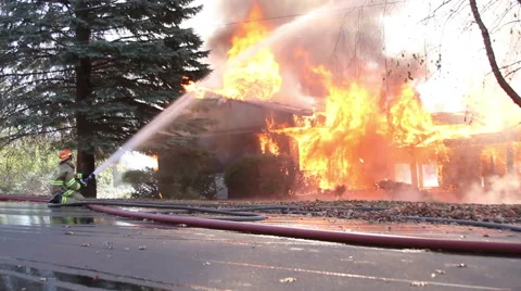 Fighting Structure Fire Video stock 44244060