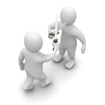 Fighting with swords Stock Illustration