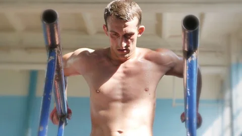 Fights without rules-mixed martial arts training Stock Footage 77315653