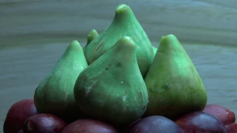 Figs and nectarines Stock Footage