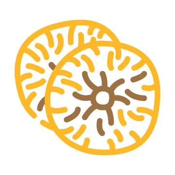 Figs dried fruit color icon vector illustration Stock Illustration