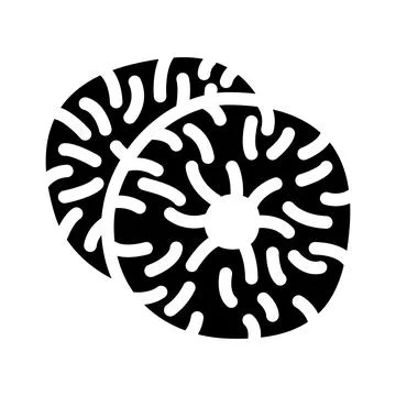 Figs dried fruit glyph icon vector illustration Stock Illustration
