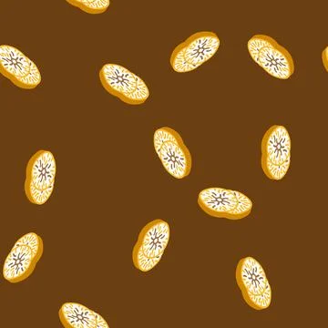 Figs dried fruit isometric icon seamless pattern Illustrazione stock