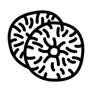 Figs dried fruit line icon vector illustration Stock Illustration