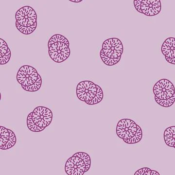 Figs dried fruit line vector seamless pattern Stock Illustration
