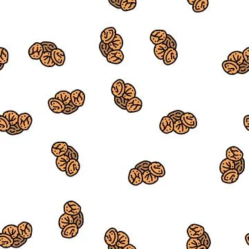 Figs dried fruit vector seamless pattern 스톡 일러스트