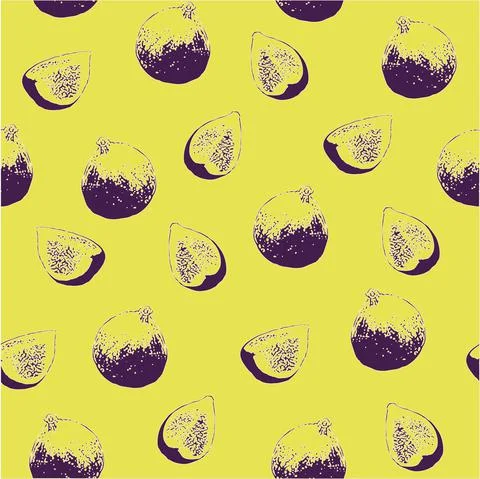 Figs geometric abstract seamless pattern Stock Illustration