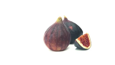 Figs isolated on a white background. Stock Footage 161638337