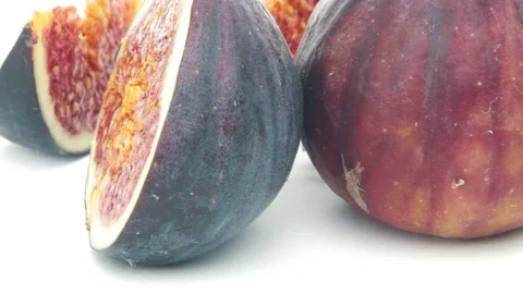 Figs isolated on a white background. 스톡 동영상 161638380