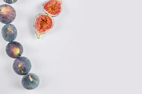 Figs isolated on the white background Stock Photos