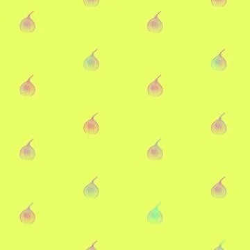 Figs pattern in vibrant gradient holographic neon colors. Concept art. Minimal Stock Photos