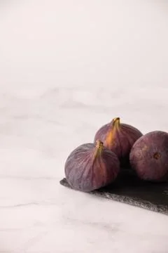 Figs on a white background, figs in section Stock Photos