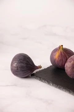 Figs on a white background, figs in section Fotos de archivo