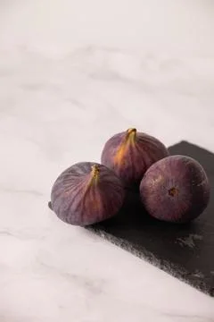 Figs on a white background, figs in section Foto stock