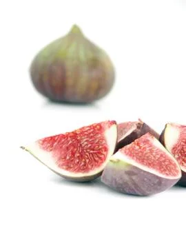 Figs on white background Stock Photos